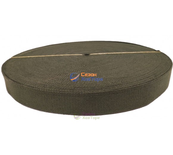 Лента хлопчатобумажная хаки 4см/50м 